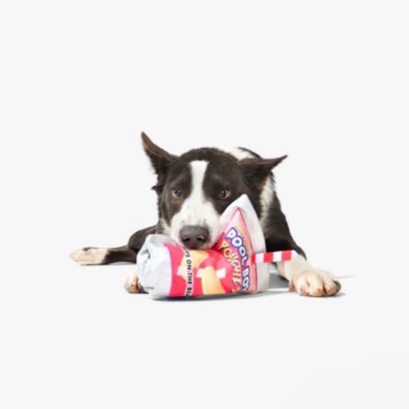 Pool Boy Pouch Summer Drink Squeaky Crinkle Bark Box Dog Toy - Picture 9 of 9